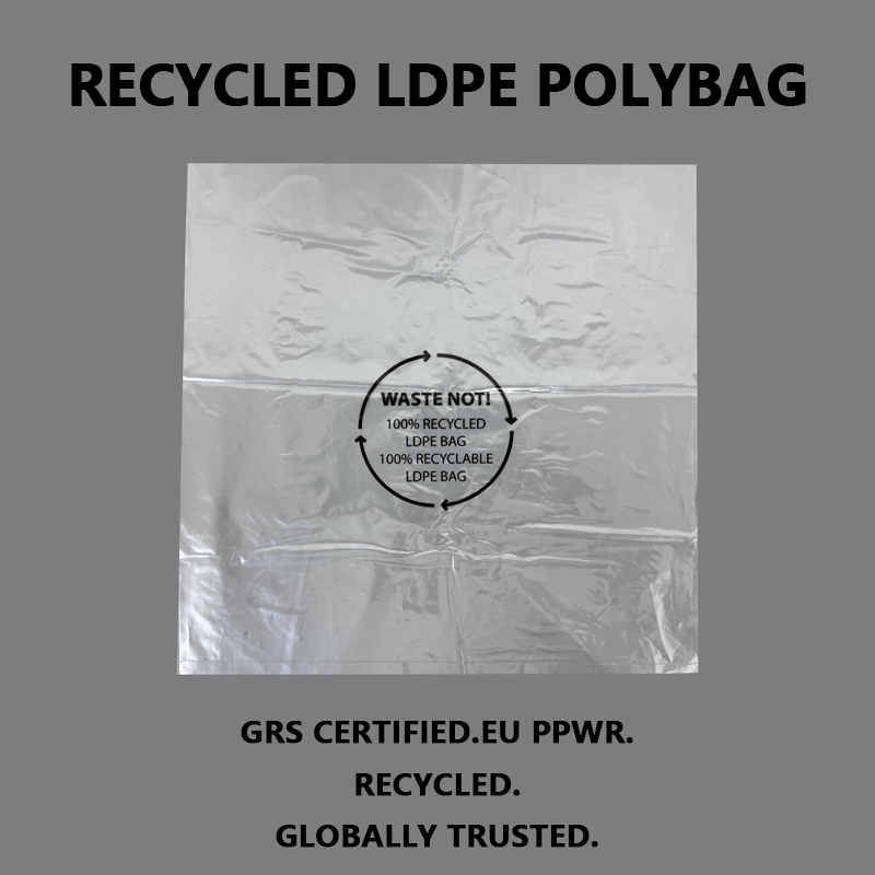Рециклирана полиетиленова торба от LDPE по поръчка за опаковане на дрехи