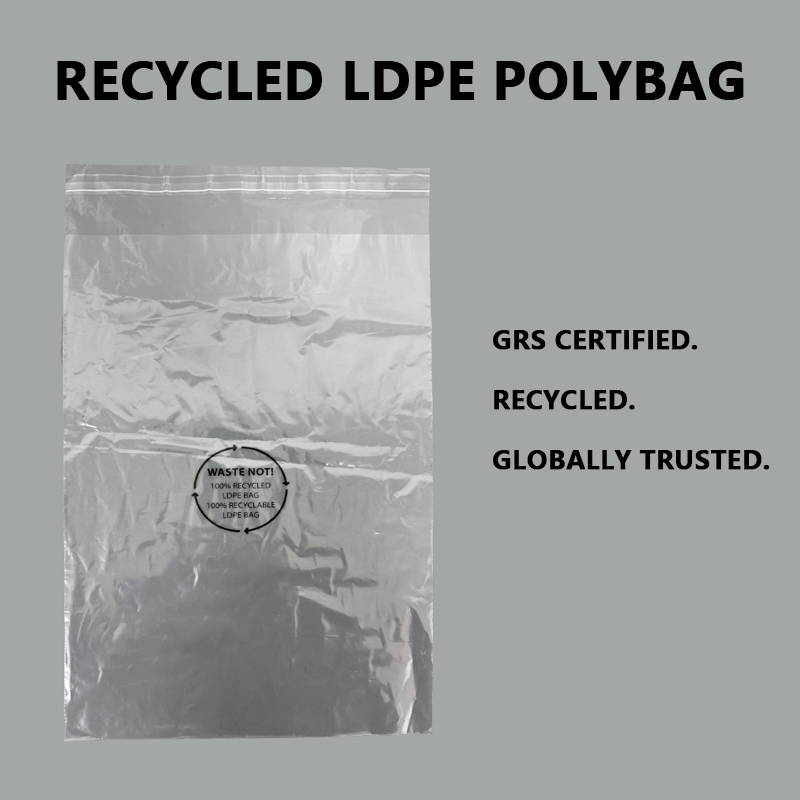 GRS сертифицирани рециклирани полиетиленови торби от LDPE